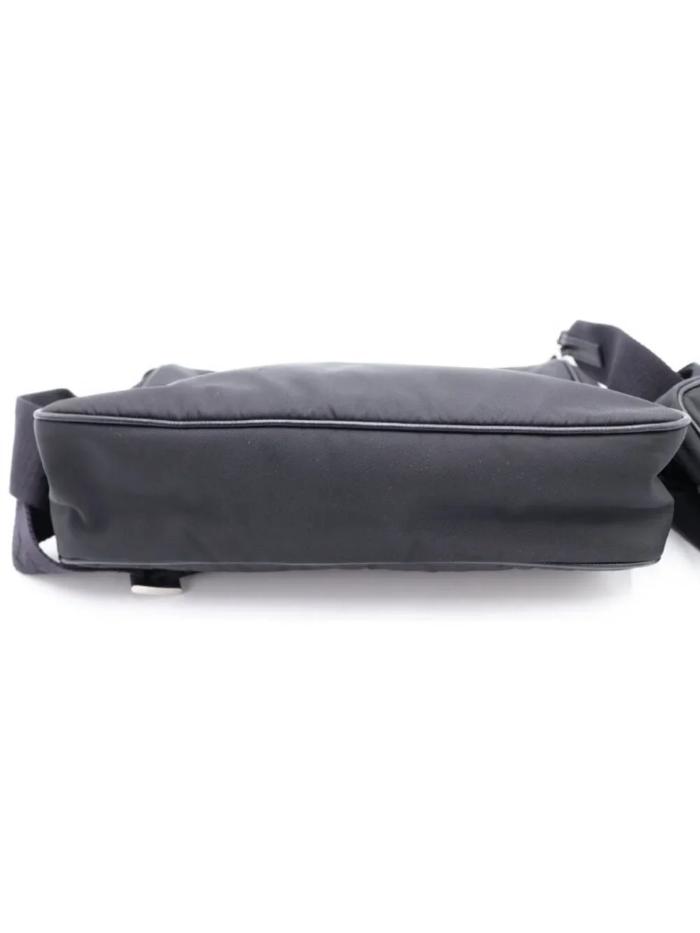 Prada Re-Nylon Shoulder Bag Nylon Triangle Logo Pouch With Shoulder Black